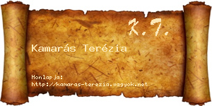 Kamarás Terézia névjegykártya